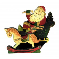 Wooden Santa Stationery Letter Mail Card Holder
