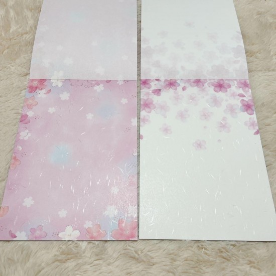 Iyo Washi Cherry Blossom Stationery 15 Sheets A4 Size
